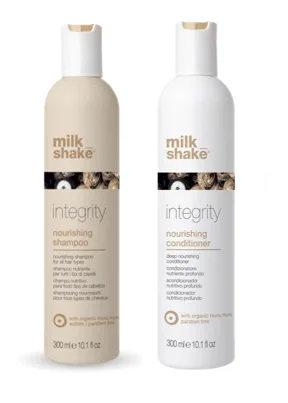 milk_shake Integrity Nourishing Shampoo and Conditioner Bundle Halo Hair & Skin - byutiluxe.com