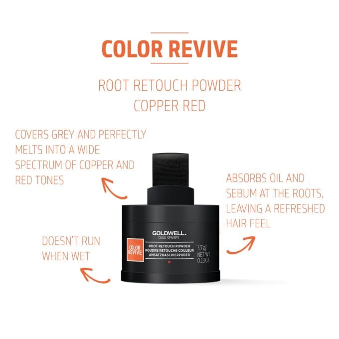 Goldwell Dualsenses Color Revive Root Retouch Powder - Copper Red 3.7g Halo Hair & Skin - byutiluxe.com