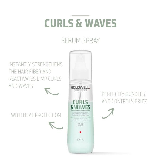 Goldwell Dualsenses Curls & Waves Hydrating Serum Spray 150ml Halo Hair & Skin - byutiluxe.com