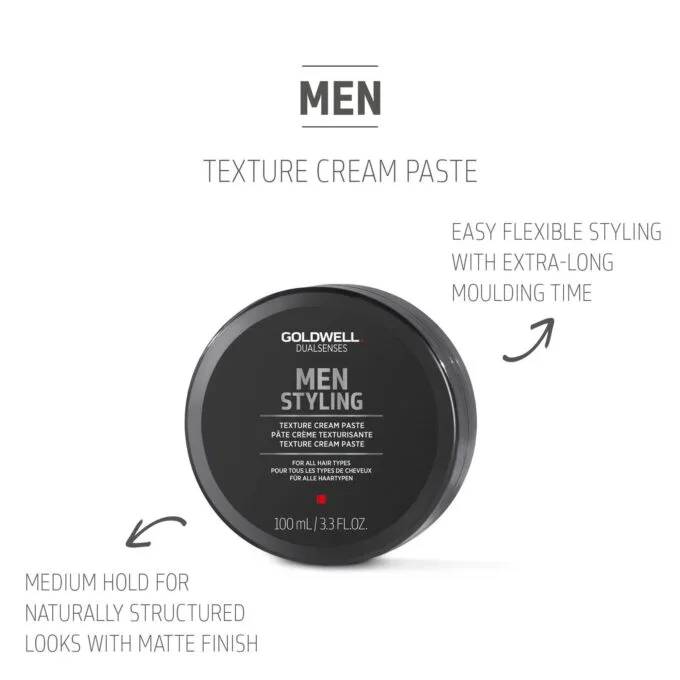 Goldwell Dualsenses Men Texture Cream Paste 100ml Halo Hair & Skin - byutiluxe.com
