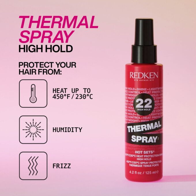 Redken Thermal Spray High Hold 125ml Halo Hair & Skin - byutiluxe.com